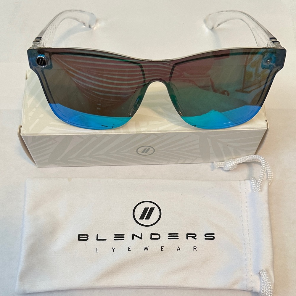 Blenders Eyewear Blue green Sunglasses- Midori Splash polarized